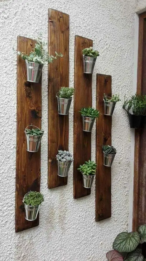 wooden Floating Succulent Shelves