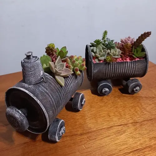 antique mini succulent planter