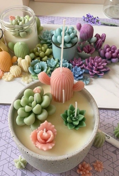 Succulent Candle Ideas 10