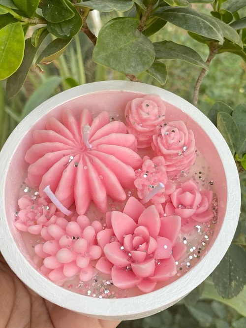 Succulent Candle Ideas 12