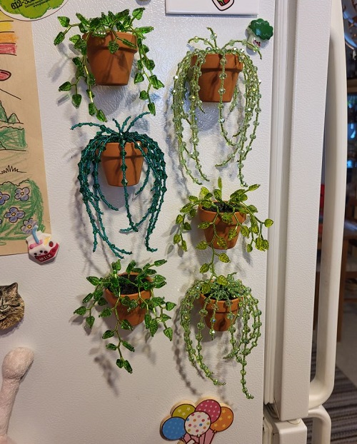 Beaded Succulents As Decor
