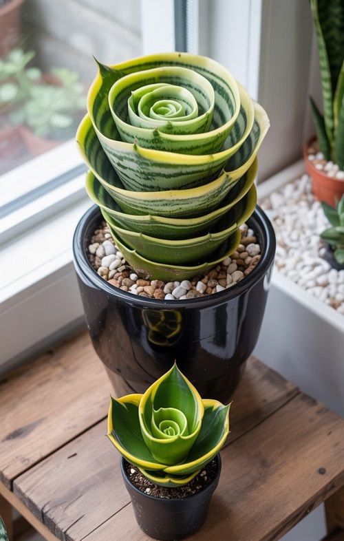  Snake Plant in a Rosette Shape