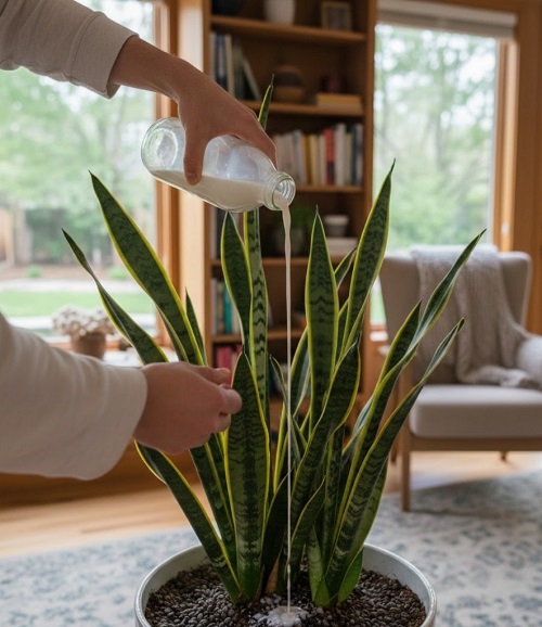 Milk for Snake Plant Growth