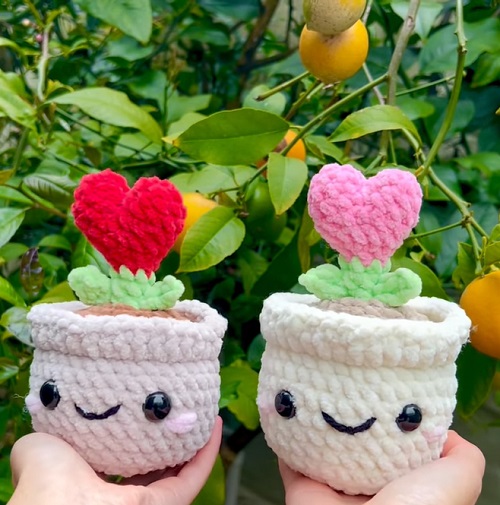 Crochet Hoya Heart Plant Free pattern