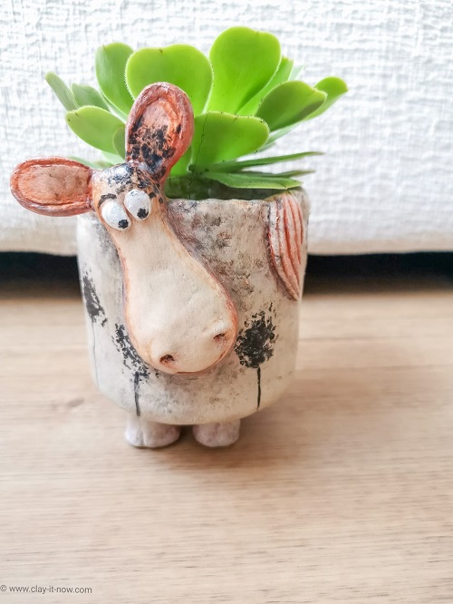unique Animal Clay Planter