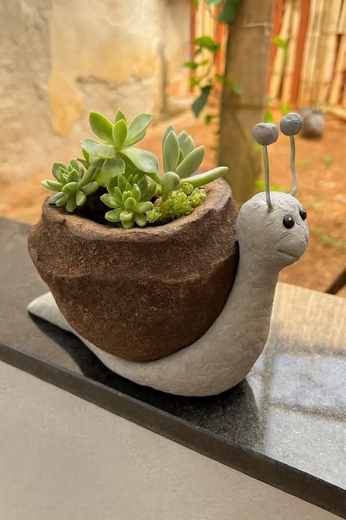 unique Animal Clay Planter 4