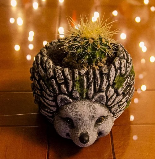 easy to make Animal Clay Planter 3