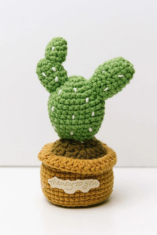 easy to make crochet Bunny Ears Cactus