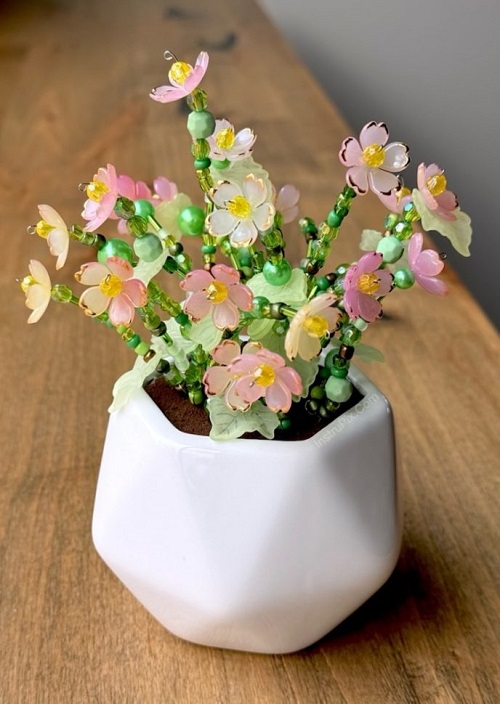 DIY Beaded  succulents plant 2