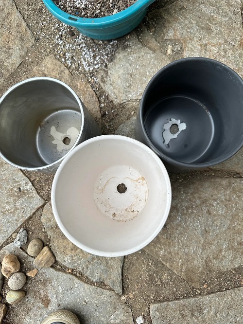 pots with drainage holes