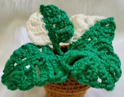 Crochet Monstera Plant free pattern 3
