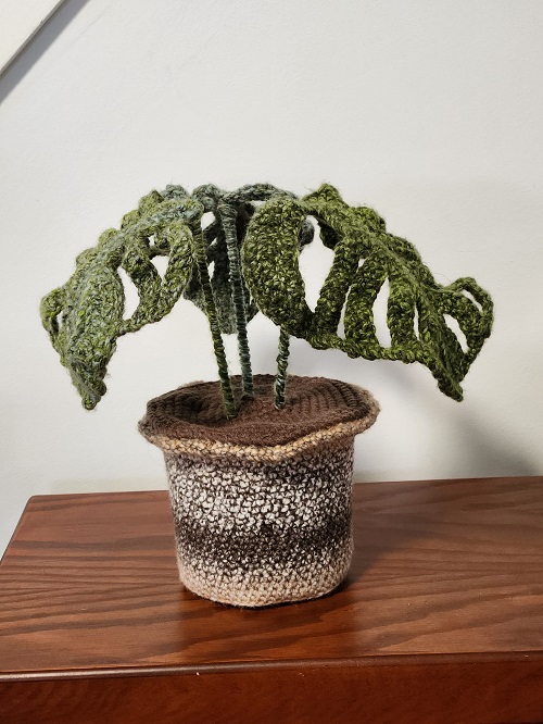 DIY Crochet Monstera Plant 4