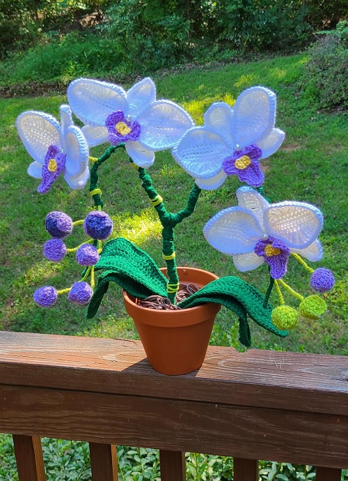unique Crochet Orchid Plant 2