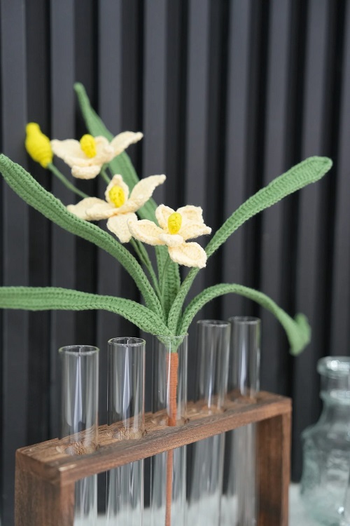 Crochet Orchid Plant free pattern 4