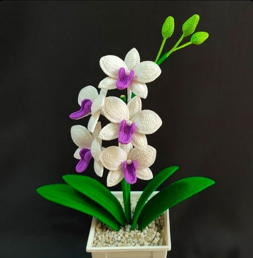 DIY Crochet Orchid Plant 2