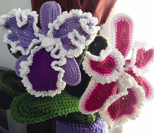 Crochet Orchid Plant free pattern 2