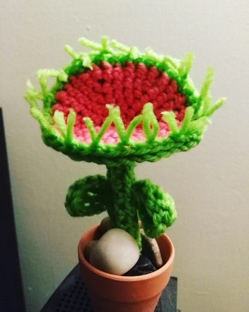 Crochet Venus Fly Trap free pattern 4