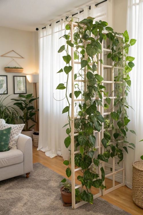 pothos wall divider ideas 3