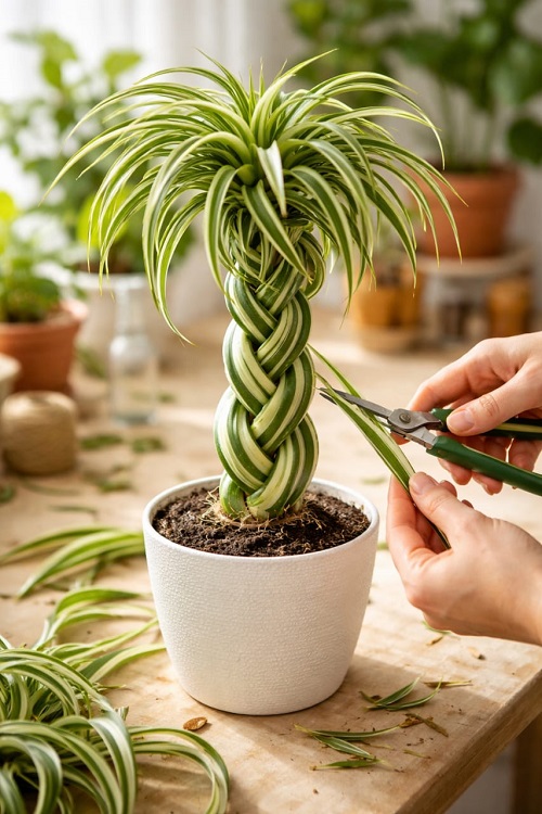 Grow a Braided Spider Plant 5
