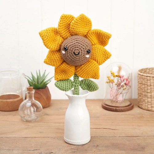 DIY Crochet Sunflower Plant