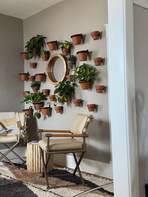 DIY Plant Wall Ideas for Small Rooms 2