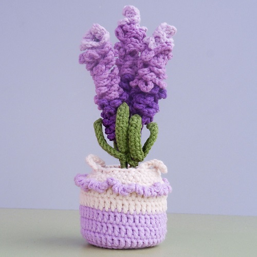 easy to make Crochet Lavender Plant 3