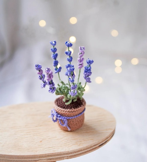 easy to make Crochet Lavender Plant 4
