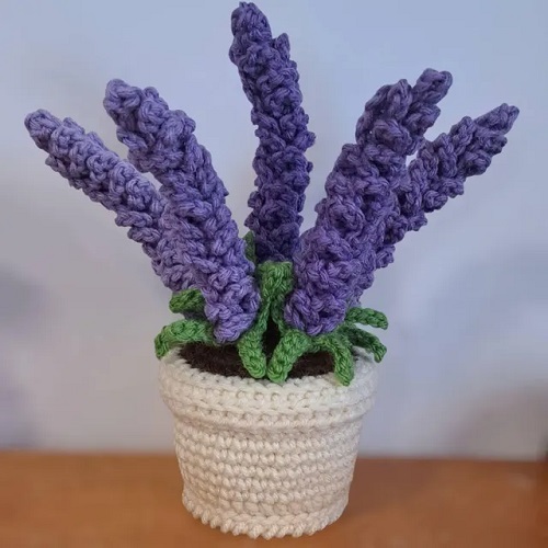 easy to make Crochet Lavender Plant 5