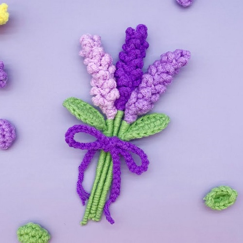 easy to make Crochet Lavender Plant