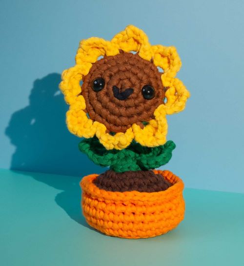 Crochet Sunflower Plant 3