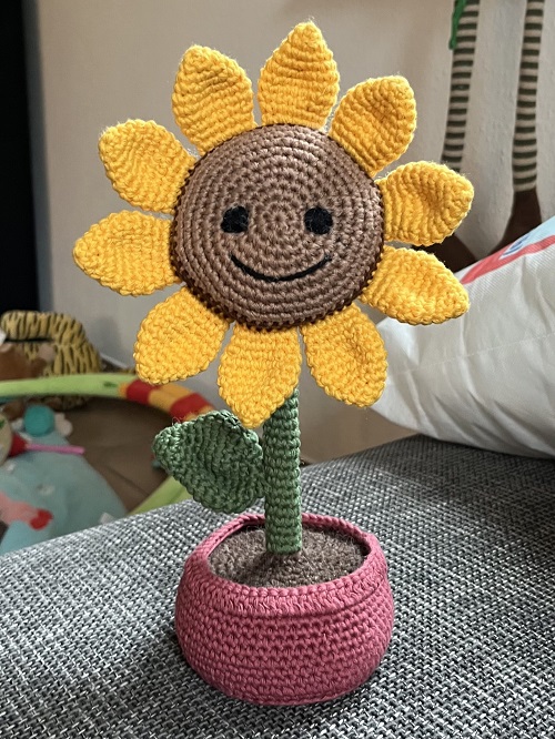 Crochet Sunflower Plant 5