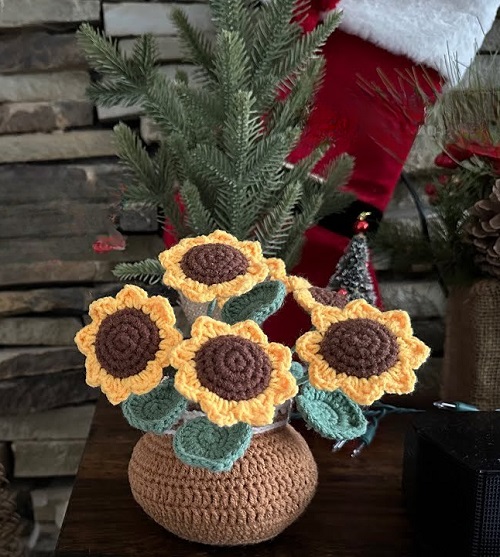 Crochet Sunflower Plant 6