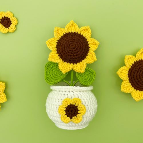 Crochet Sunflower Plant 8