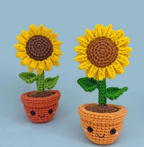 DIY Crochet Sunflower Plant 3