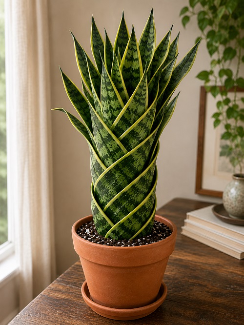 Wrap a Snake Plant Around a Bottle