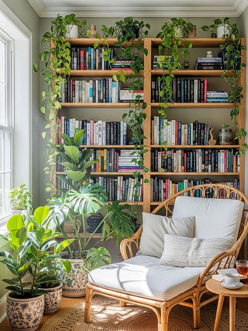 Indoor Plant Reading Nook Ideas You'll Love 3