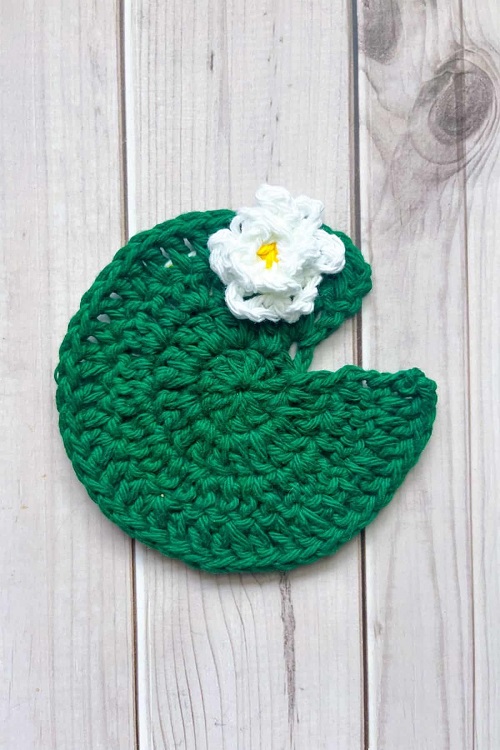 crochet Water Lily Leaves Coasters