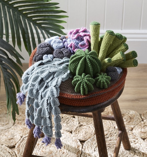 realistic succulent vines free crochet patterns 