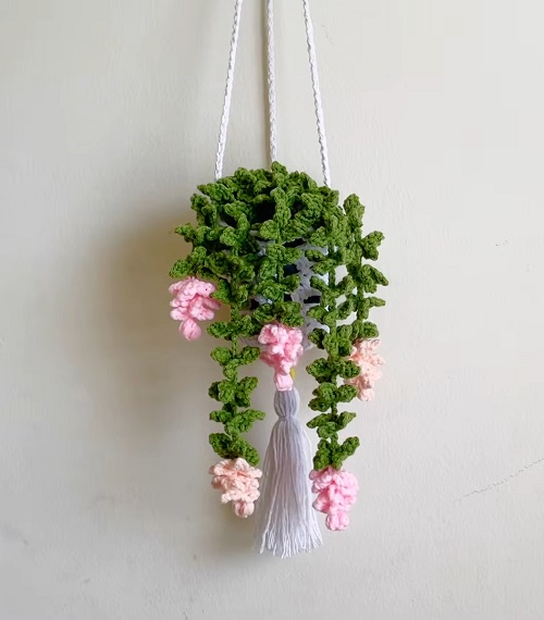 Crochet Hanging Vines with Flowers